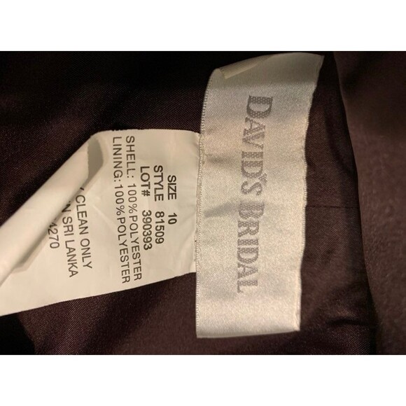 David's Bridal Sweetheart Neckline Mocha Formal Gown Dress- Size 10 - Picture 12 of 12